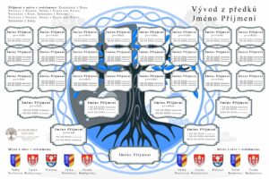 Vývod ze 16 předků – grafická šablona 12