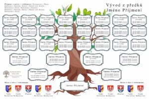 Vývod ze 16 předků – grafická šablona 3